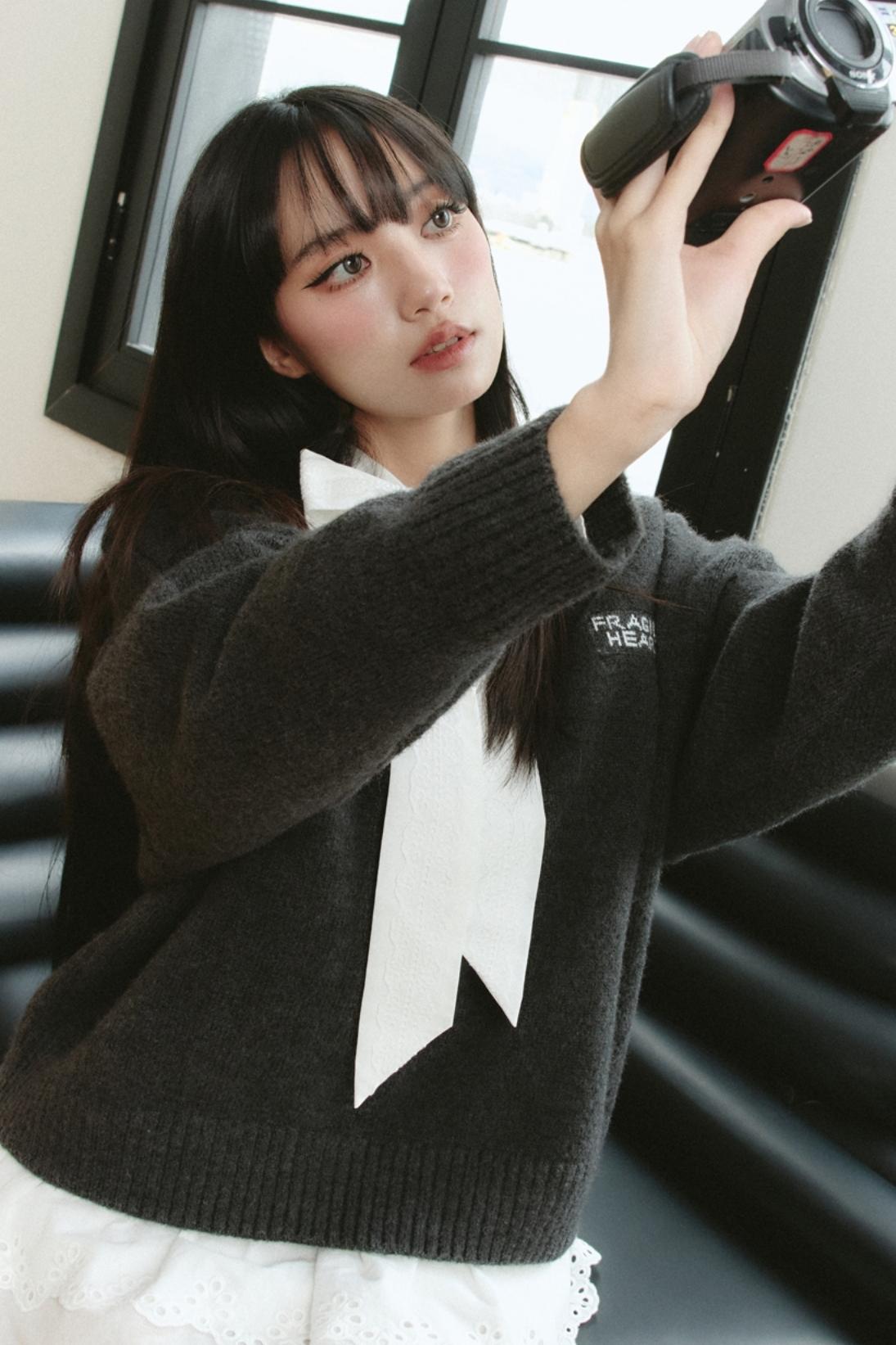 High School Korean Loose Sweater