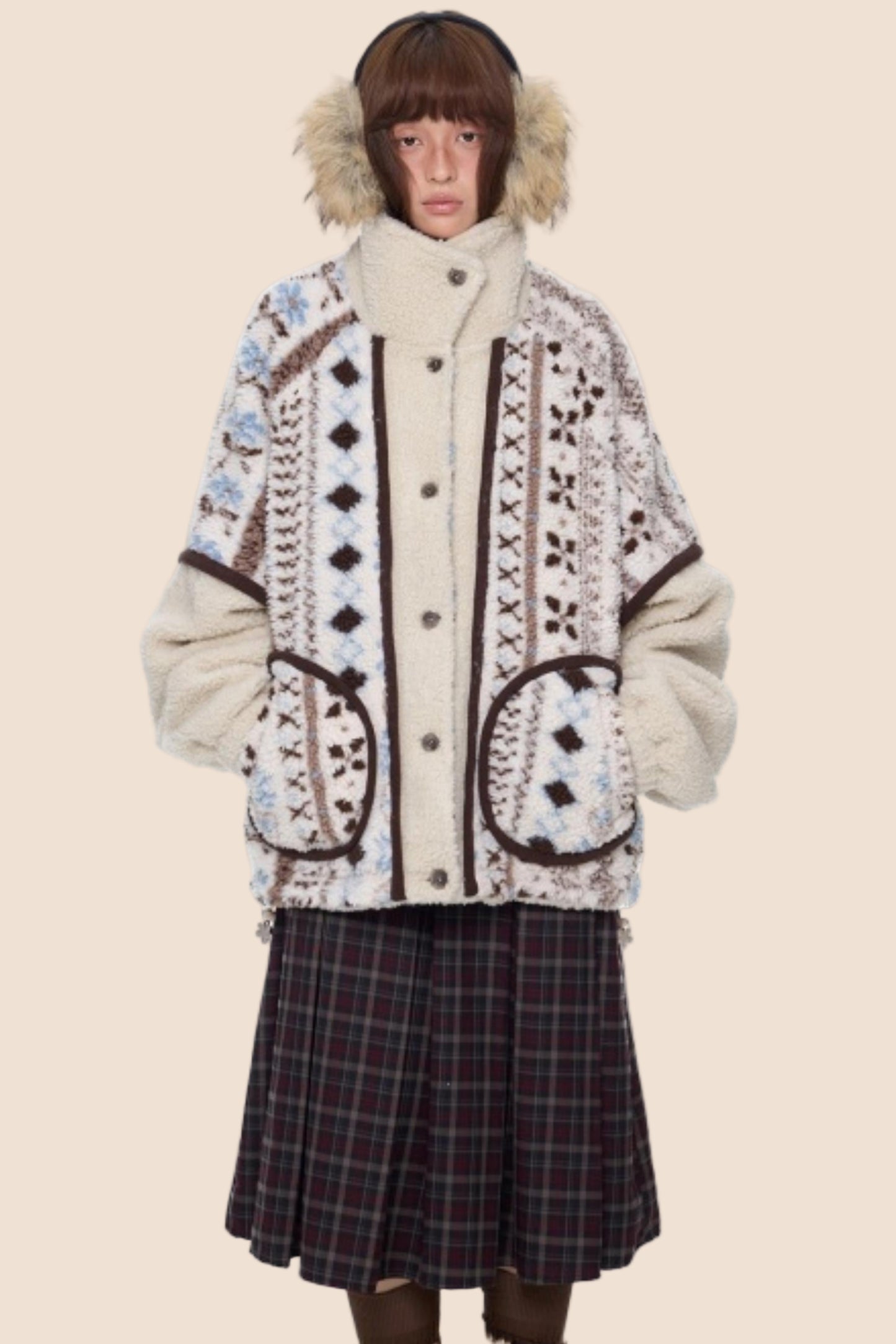 Ethnic Polar Fleece Jacket