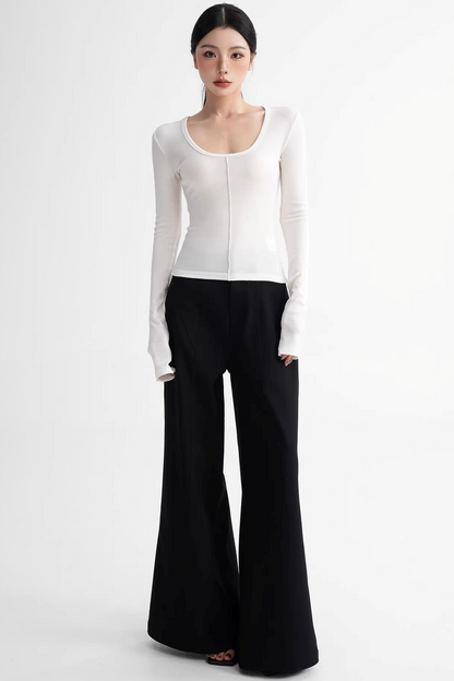 Wool Slim-Fit Stacked Top