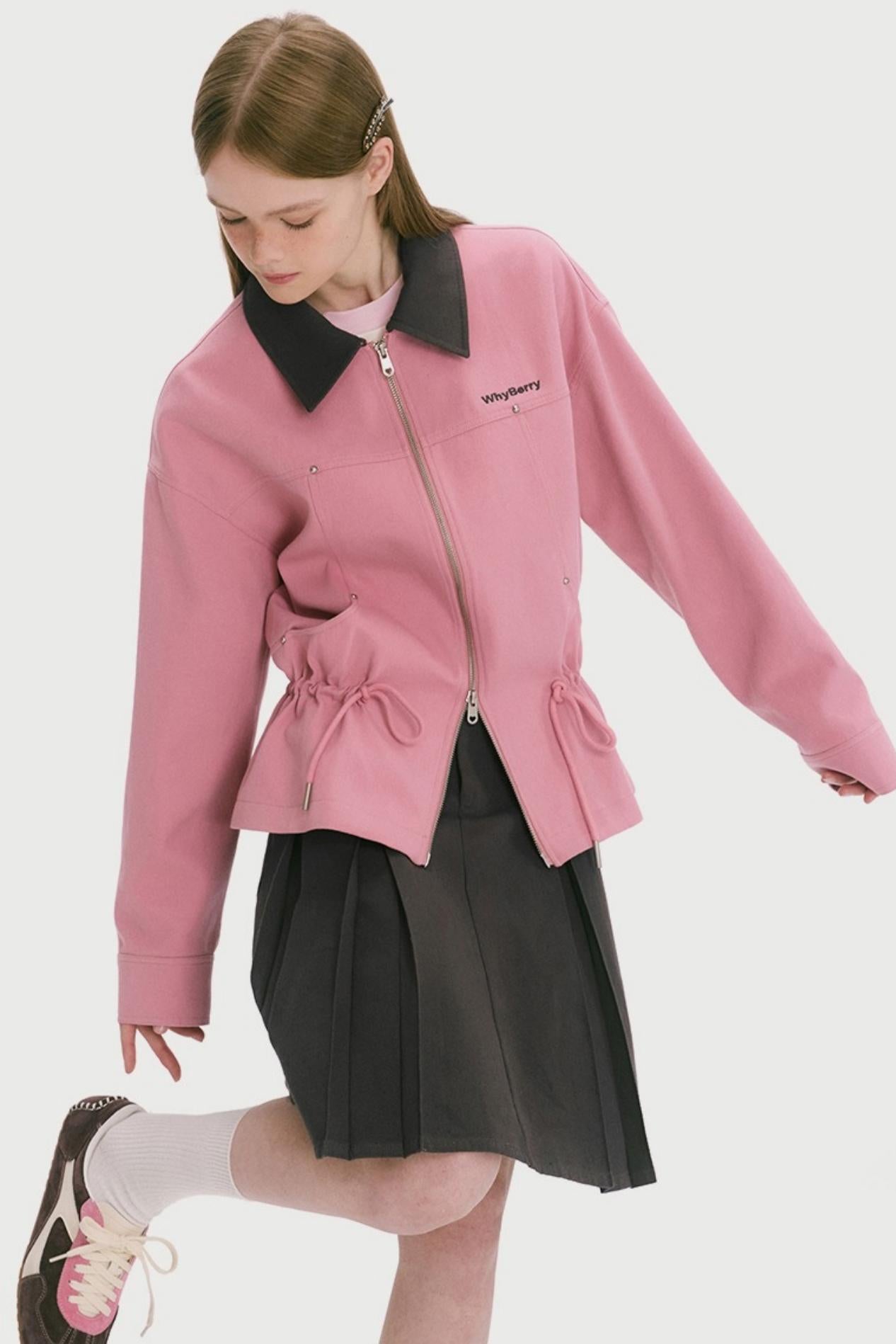 Wild Strawberry Drawstring Jacket