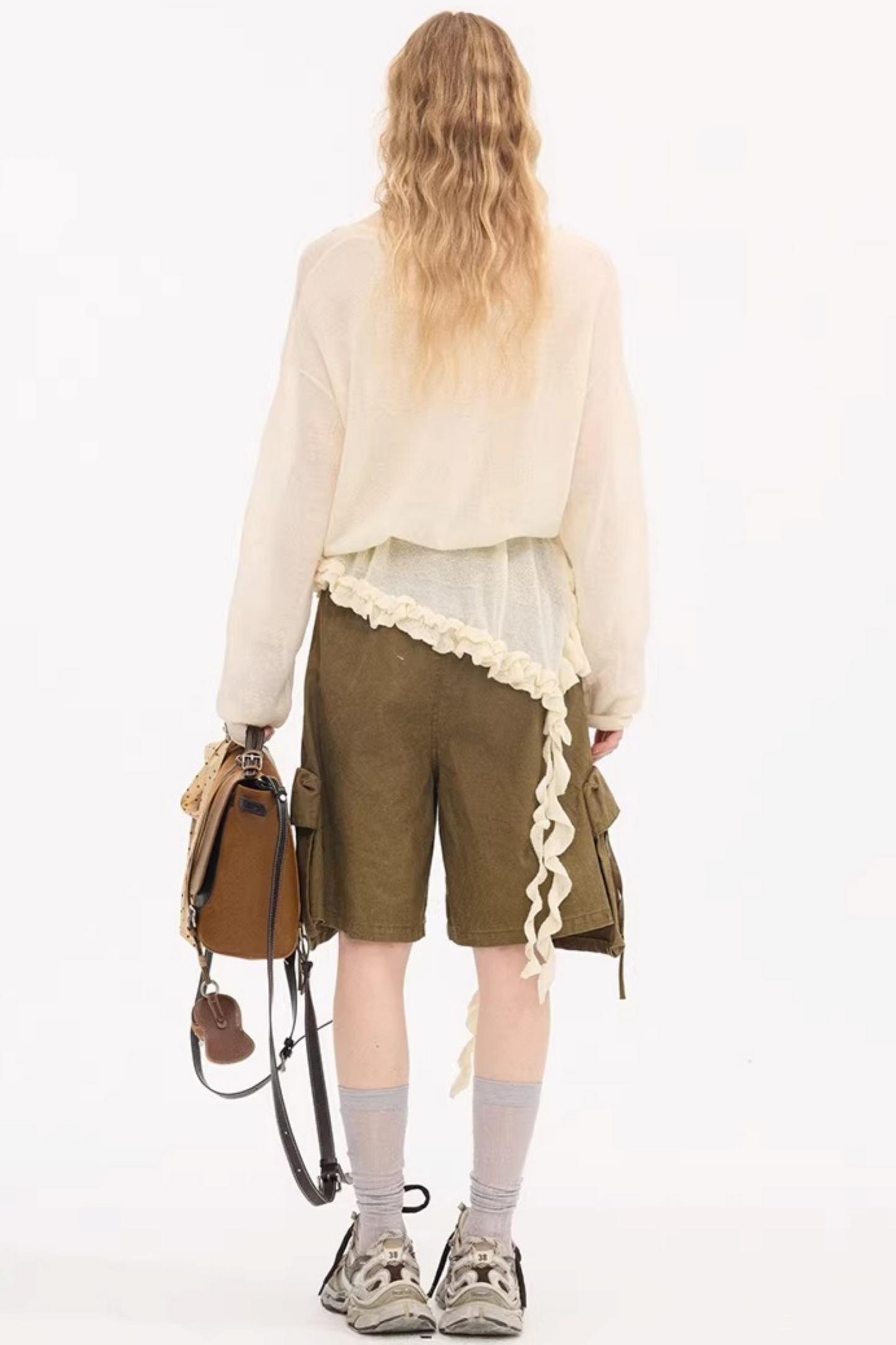 Ruffled Edge College Sweater