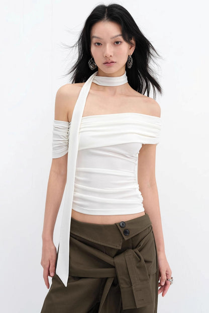 One-Shoulder Tencel Top