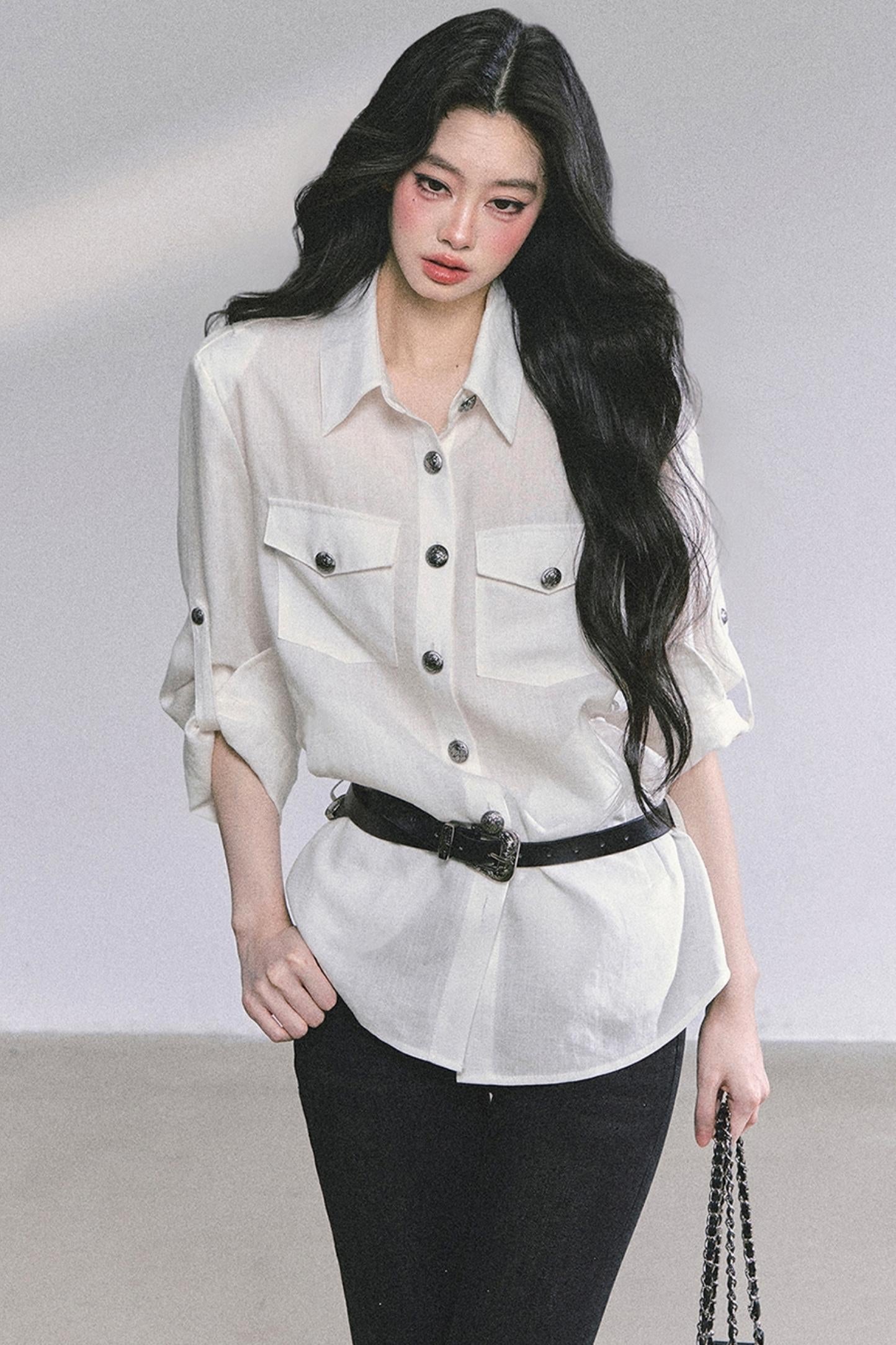 Autumn White Polo Shirt & Pants Set-Up