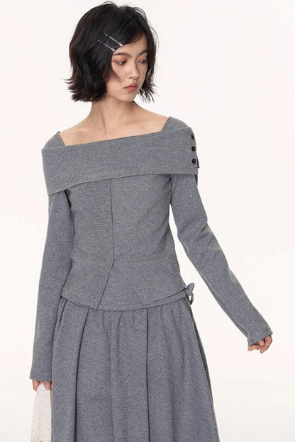 Striped Long Sleeve Top Set-Up