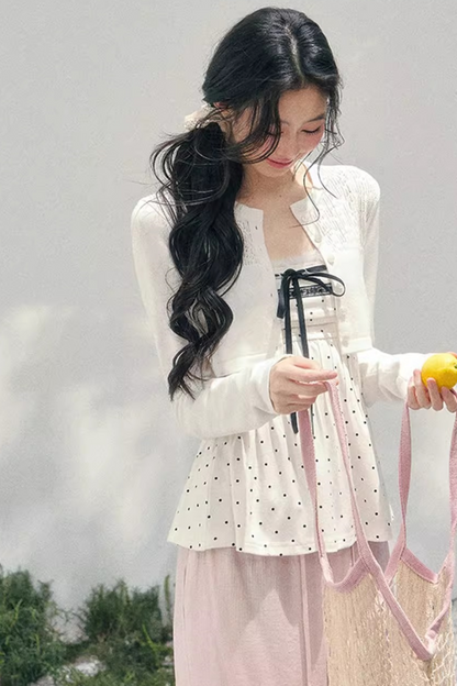 Polka Dot Lace Top Set-Up