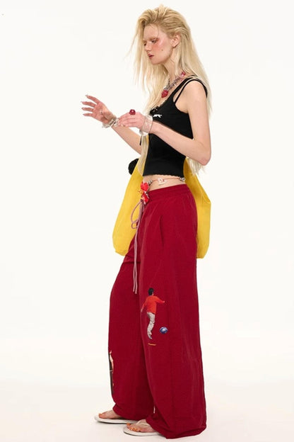 Summer Polka Dot Wide Leg Pants