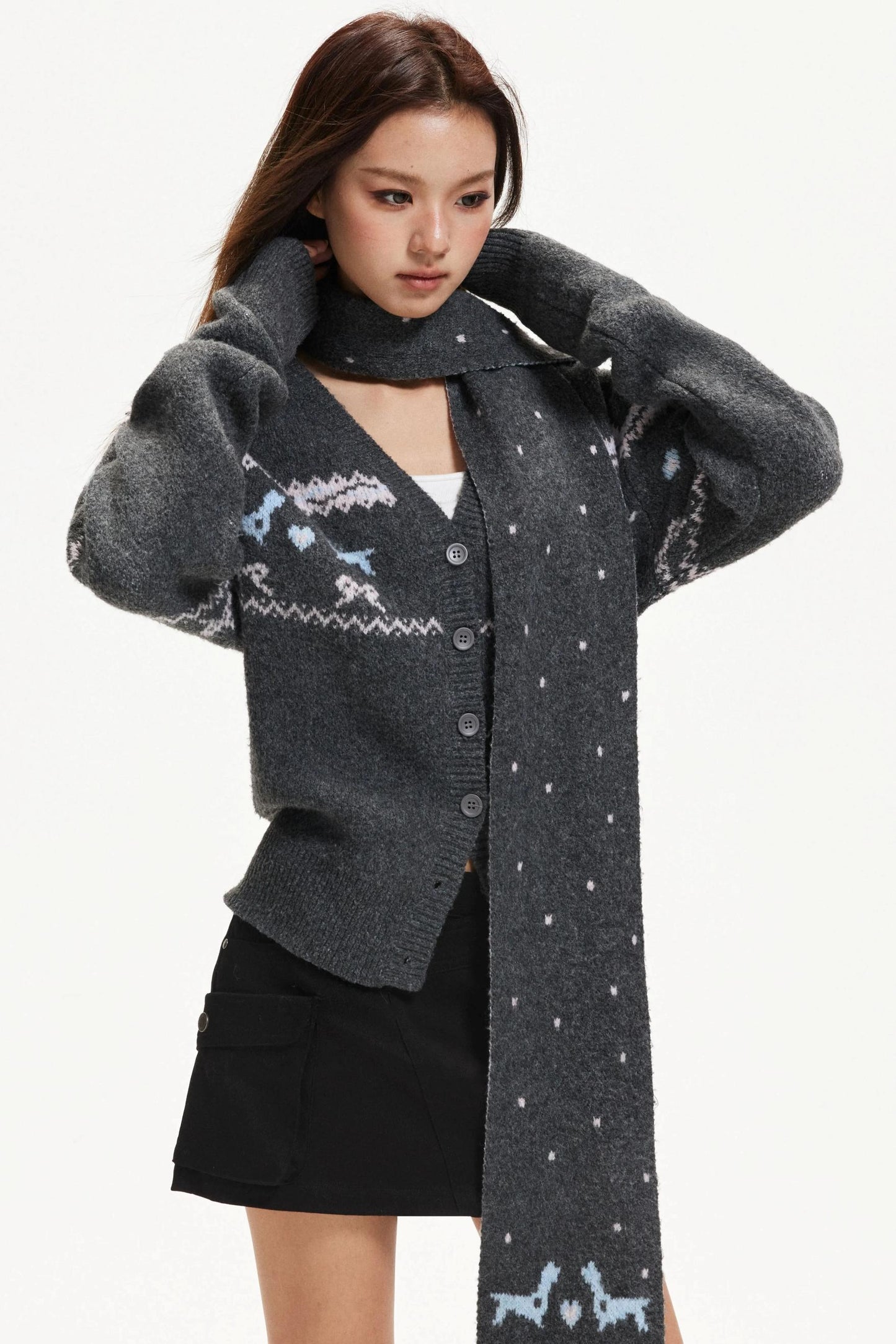 Fair Isle Knitted Cardigan