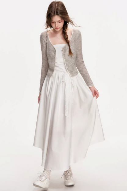 Delicate Lace Strapless Dress