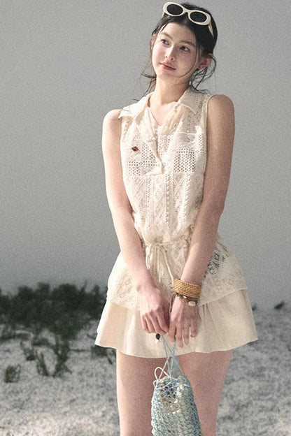 Lace Hollow-Out Summer Top
