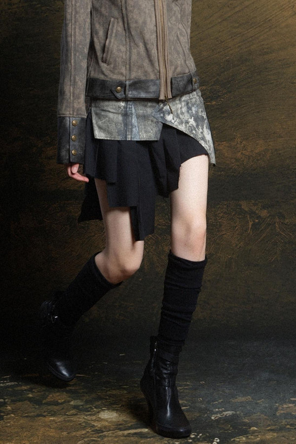 Punk Style Asymmetry Skirt