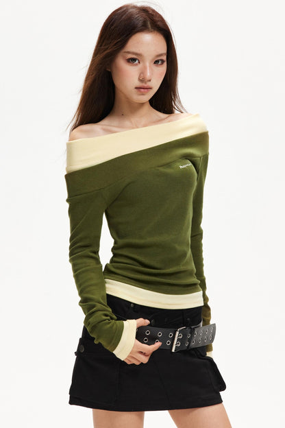 One-Shoulder Knitted Top