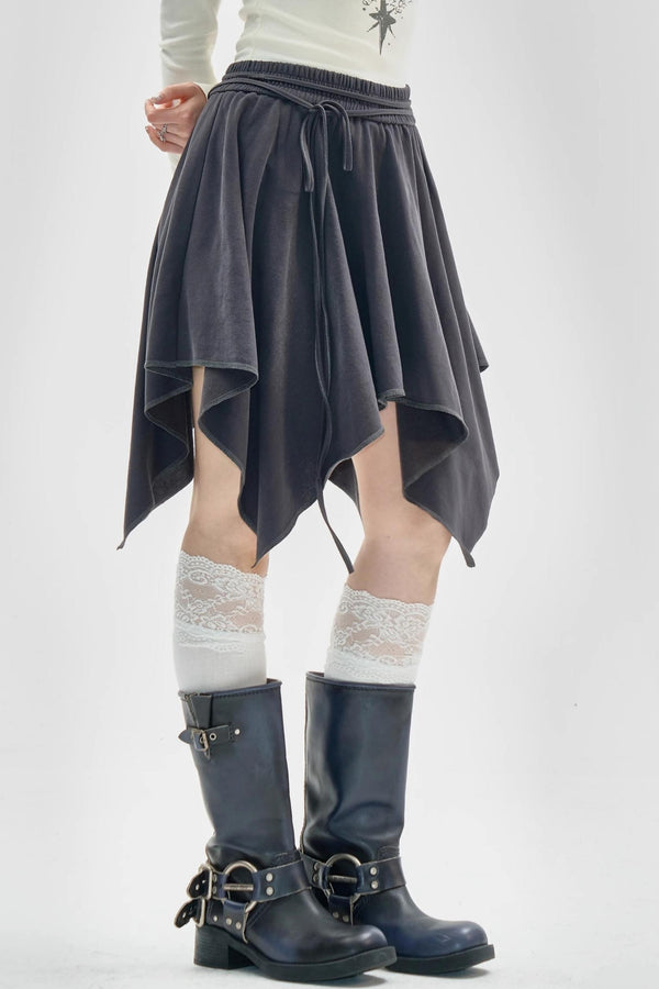 Irregular Skirt Casual Trousers Set-Up