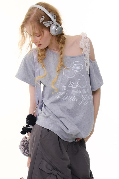 Lace-Up Retro Rabbit Tee
