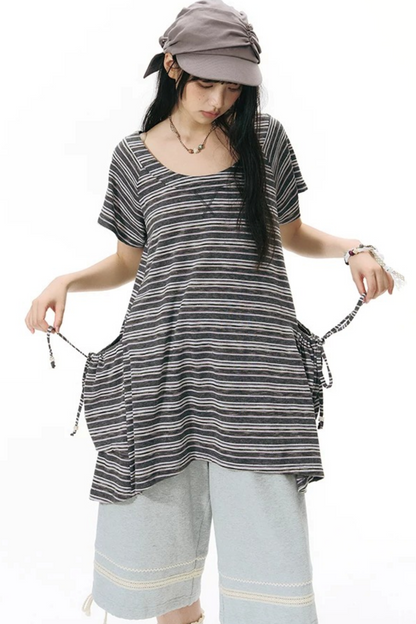 Patchwork Knit Mid-Length Casual Sweatpants