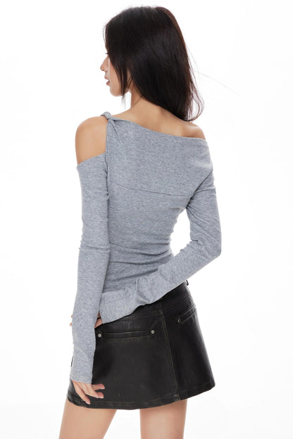 Twisted Pleated Knitted Top
