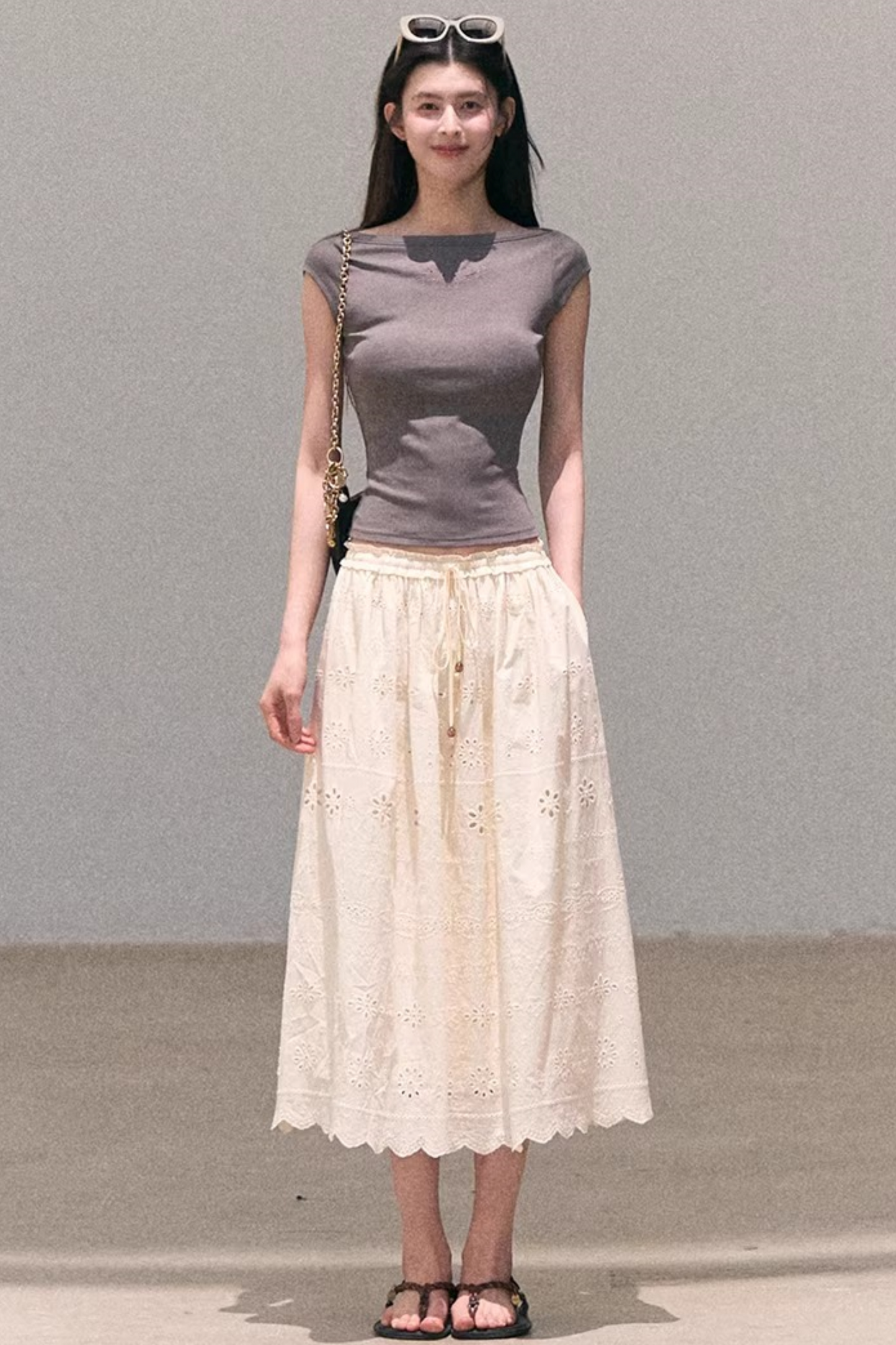 Pure Cotton Embroidered Skirt