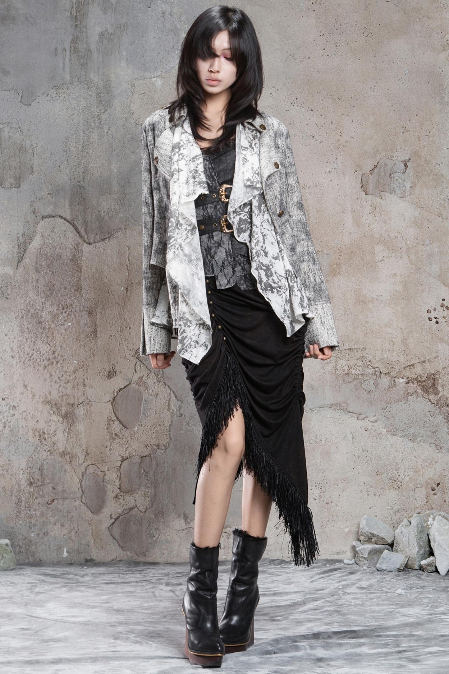 Vintage Printed Slim Jacket