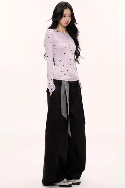 Hot Girl Lace-Up Cargo Pants