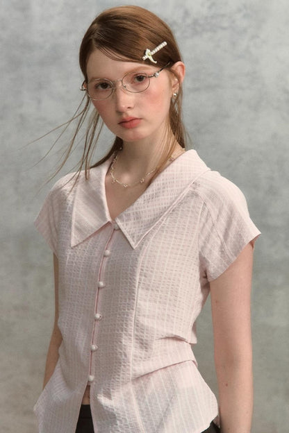 Chic Pink Striped Slim Fit Shirt