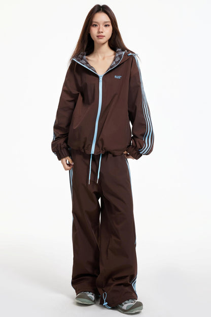 Lux Stripe Hooded Jacket Set-Up