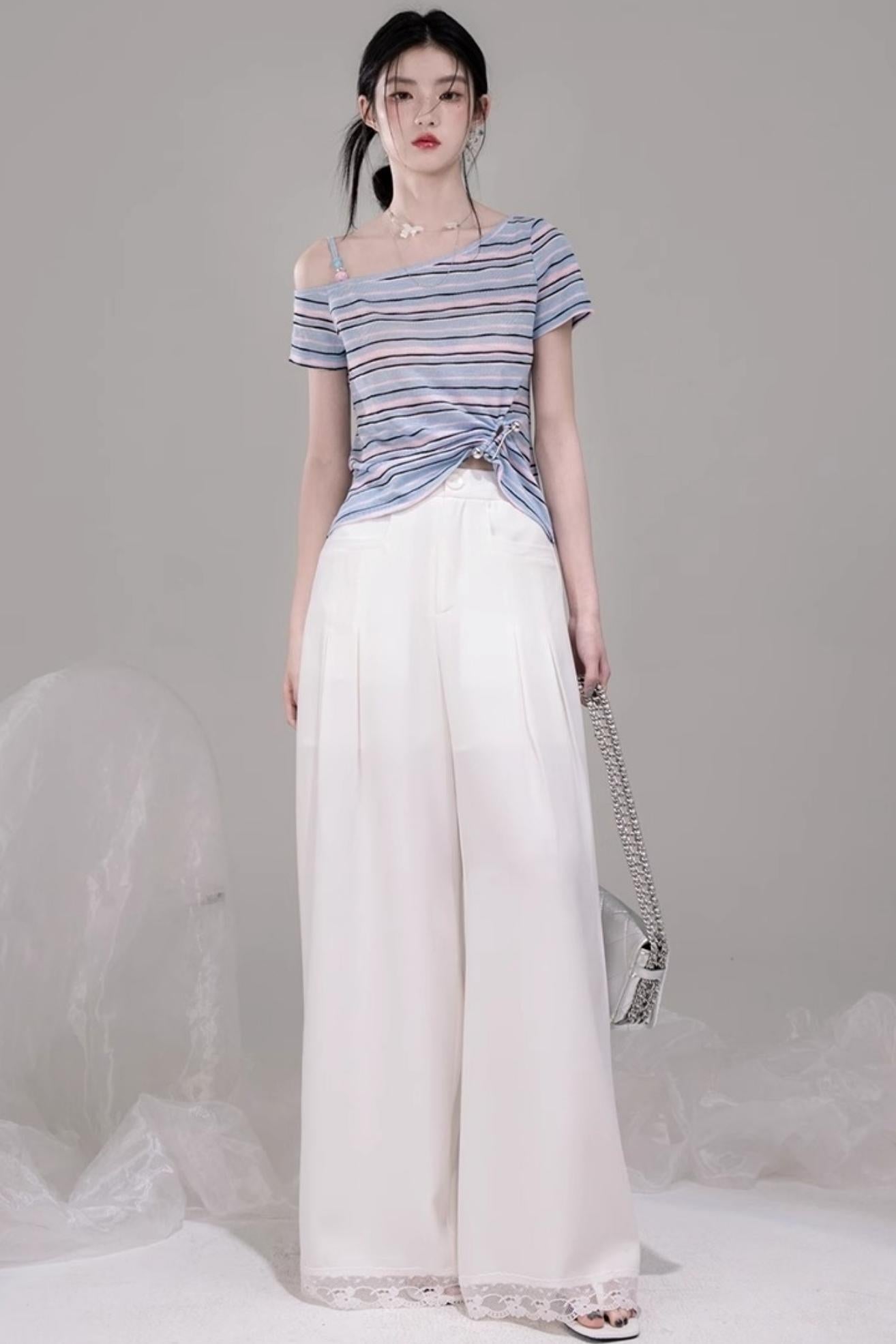 Chic Apricot Wide Leg Pants