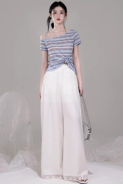 Chic Apricot Wide Leg Pants