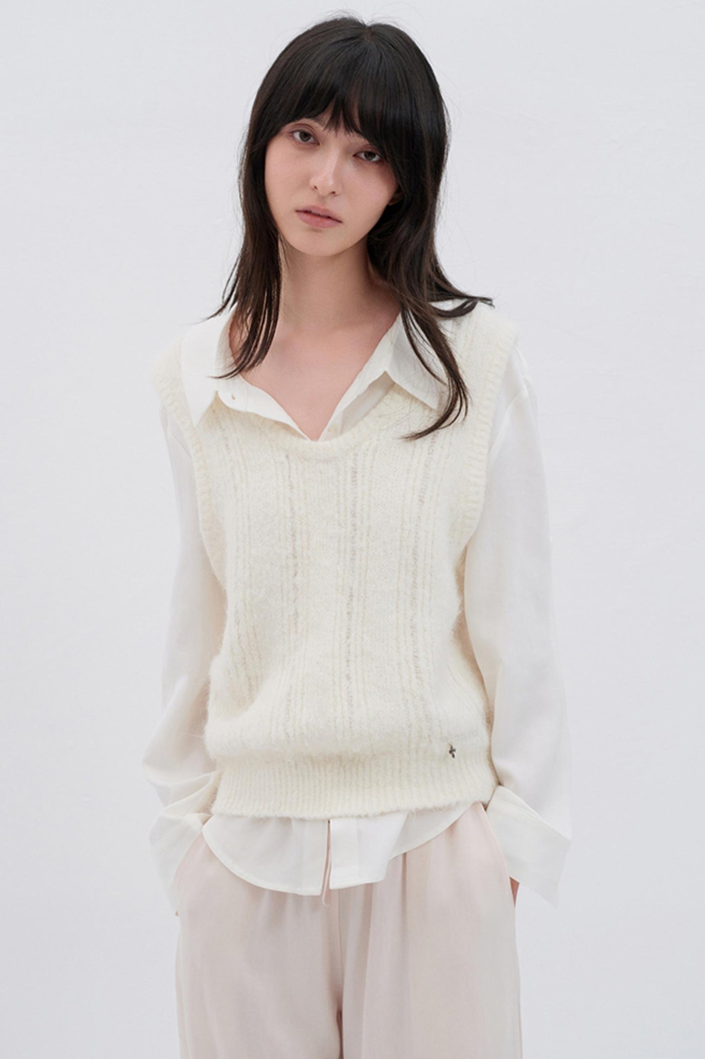 Luxury U-Neck Wool Top