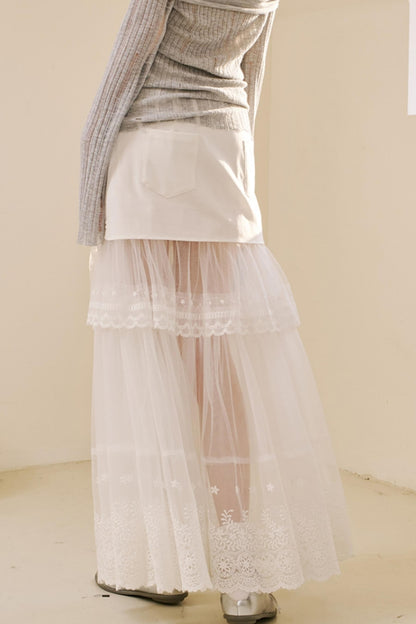 Chic Lace Half Skirt