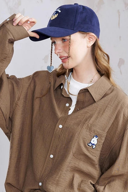 Bear Wide-Brim Baseball Cap