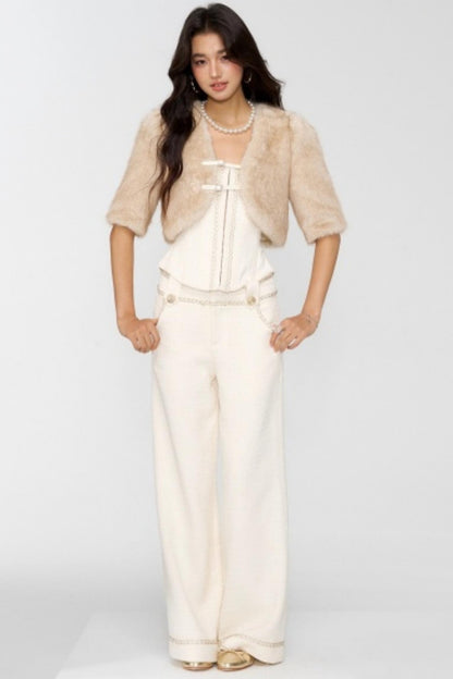 Temperament Shoulder Autumn Fur Jacket