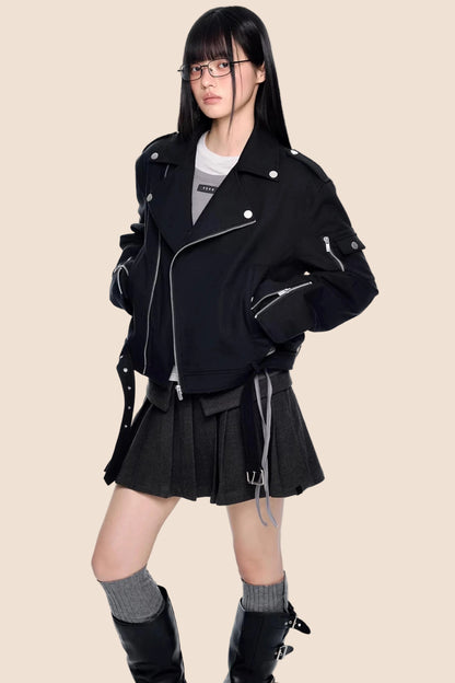 Deconstructed Zipper Retro Jacket