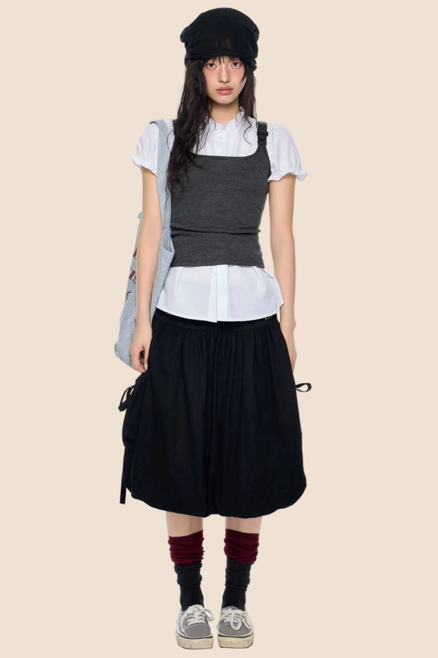 Square Collar Belted Camisole Top