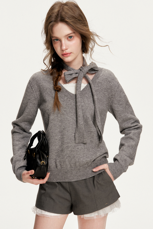 Romantisches Tencel Pullover-Set