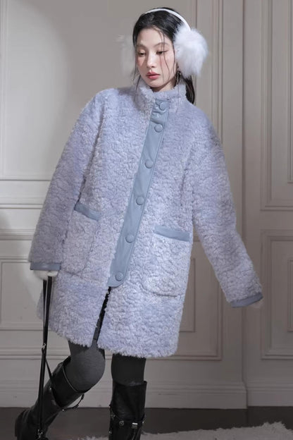 Reversible Misty Gray-Purple Coat