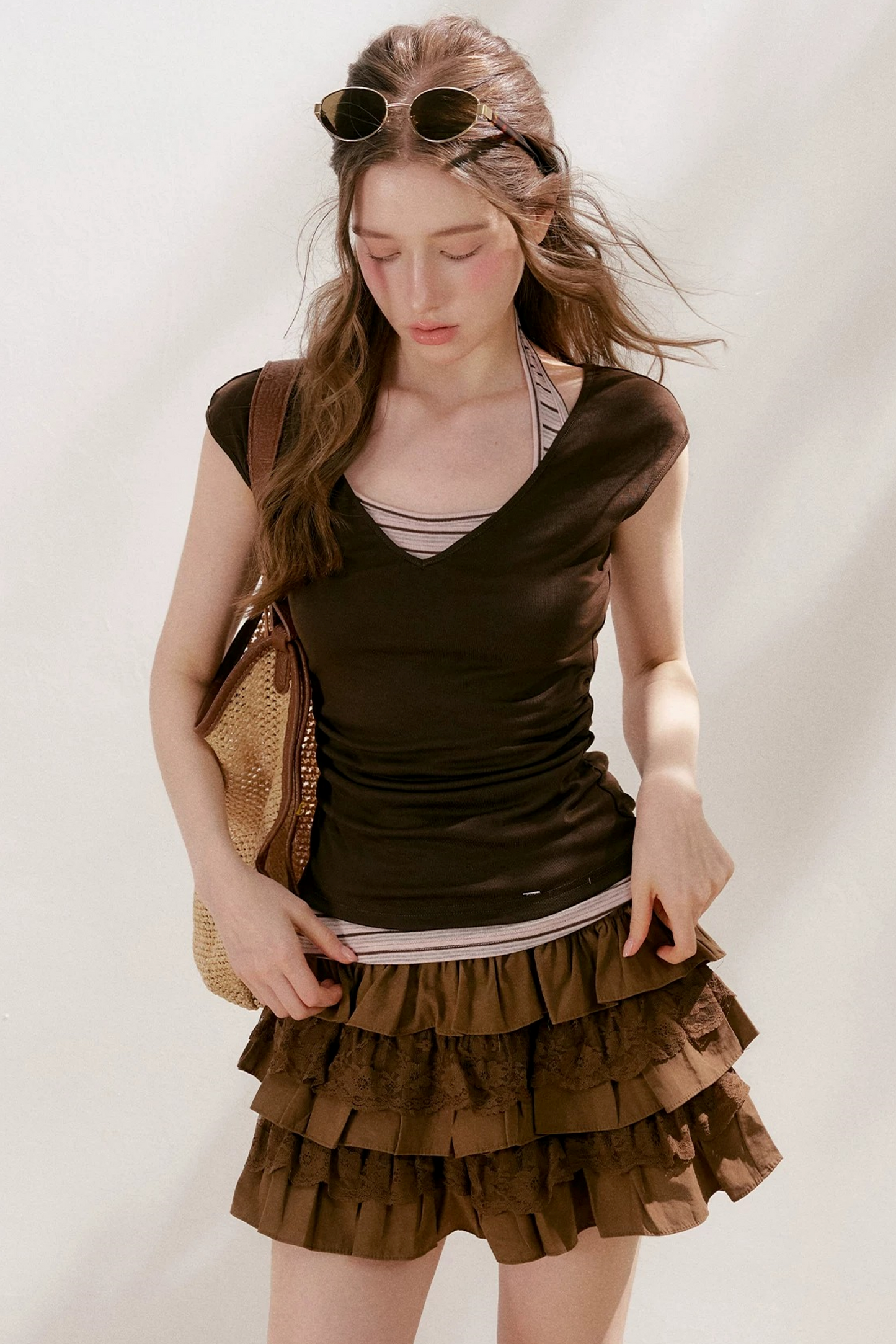 Cotton Lace A-Line Skirt