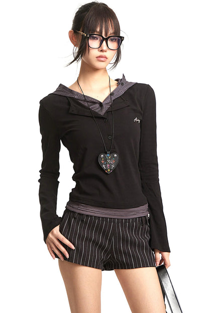 Vintage Polka Dot Long Sleeve T-Shirt