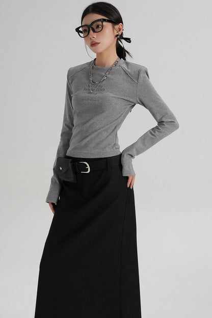 Letter Crew Neck T-Shirt