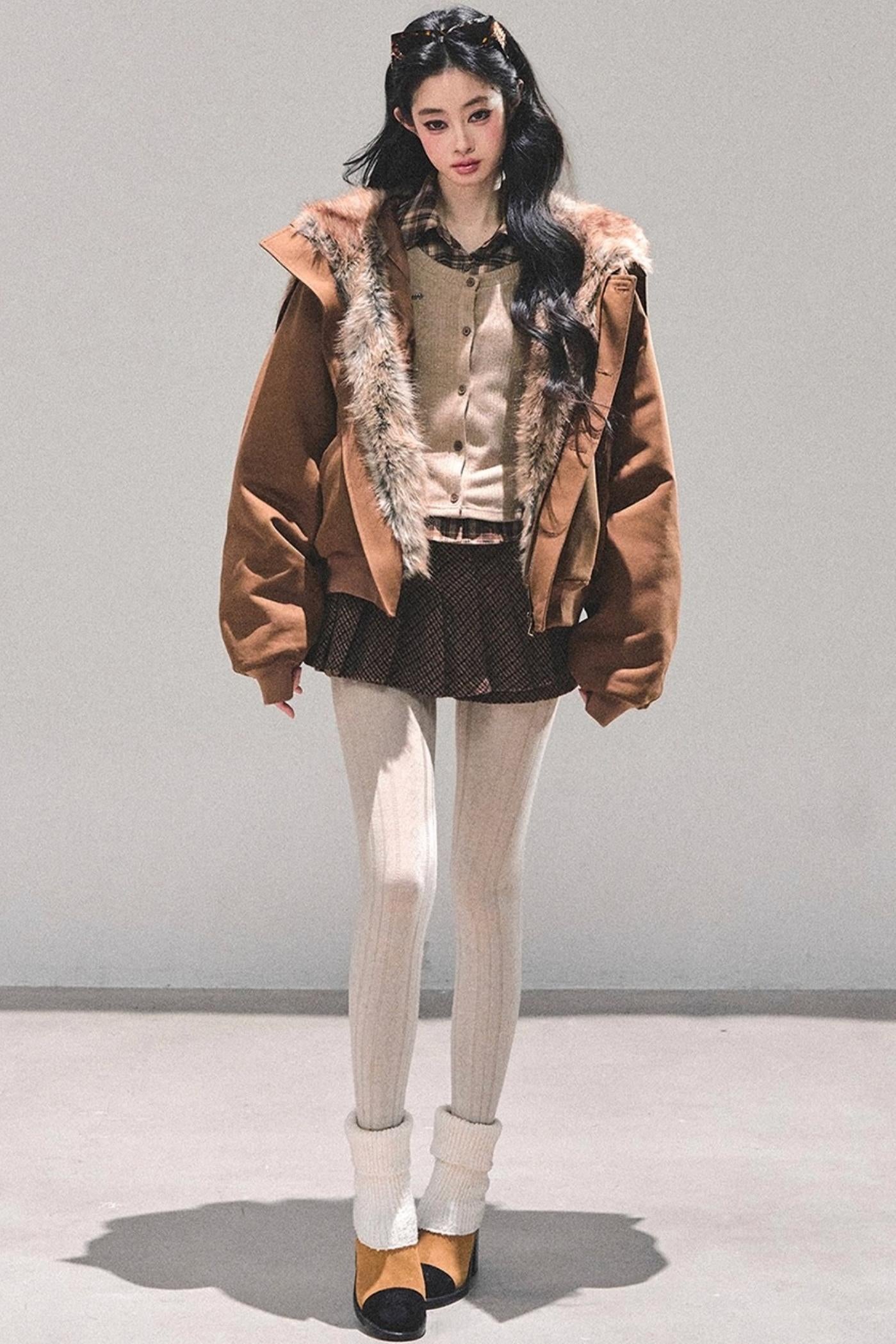 Hepburn-Style Quilted Winter Coat