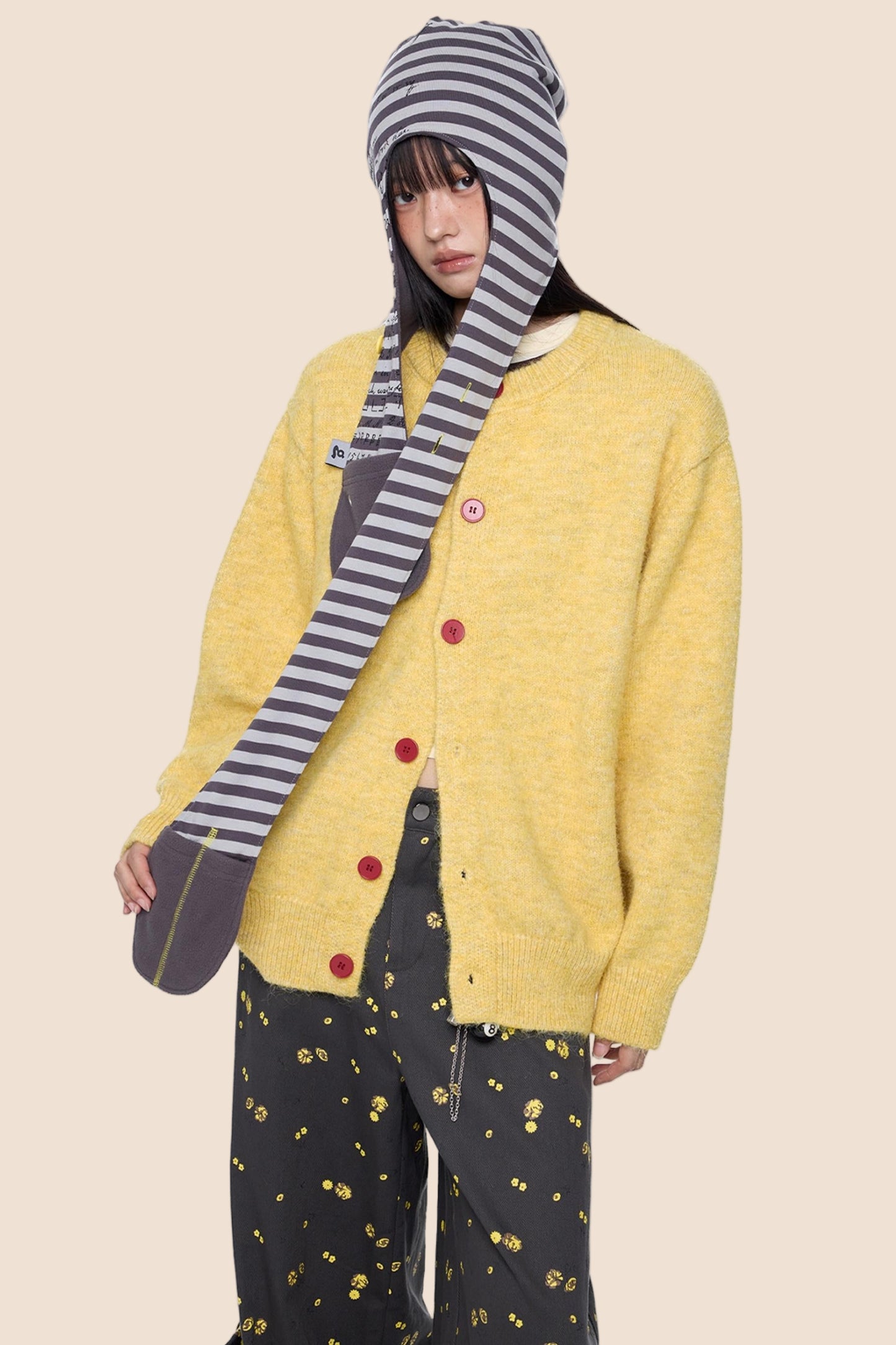 Fall Wool Button-Knitted Cardigan