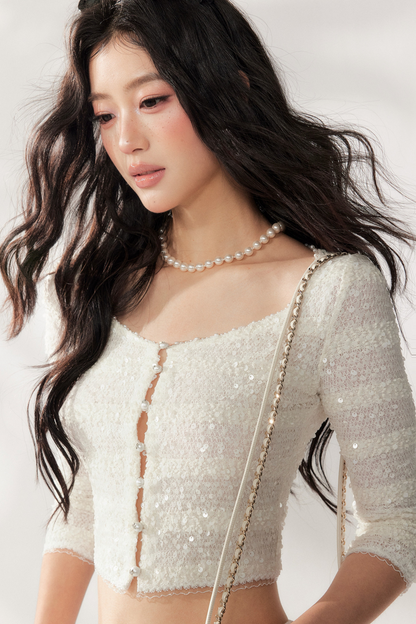 Heavy Beaded Lace Cardigan