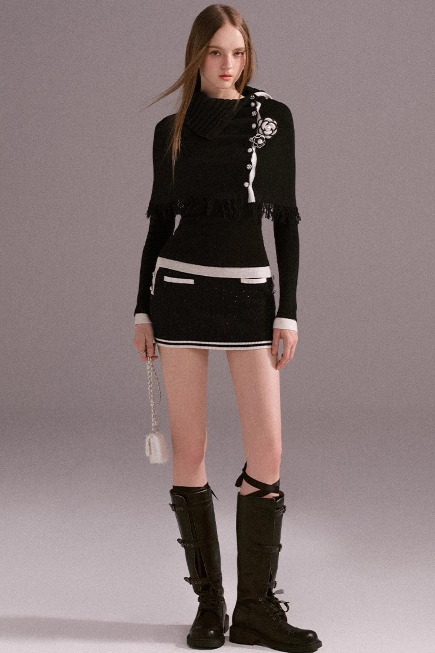 Hot Girl Slim Knitted Hip Skirt