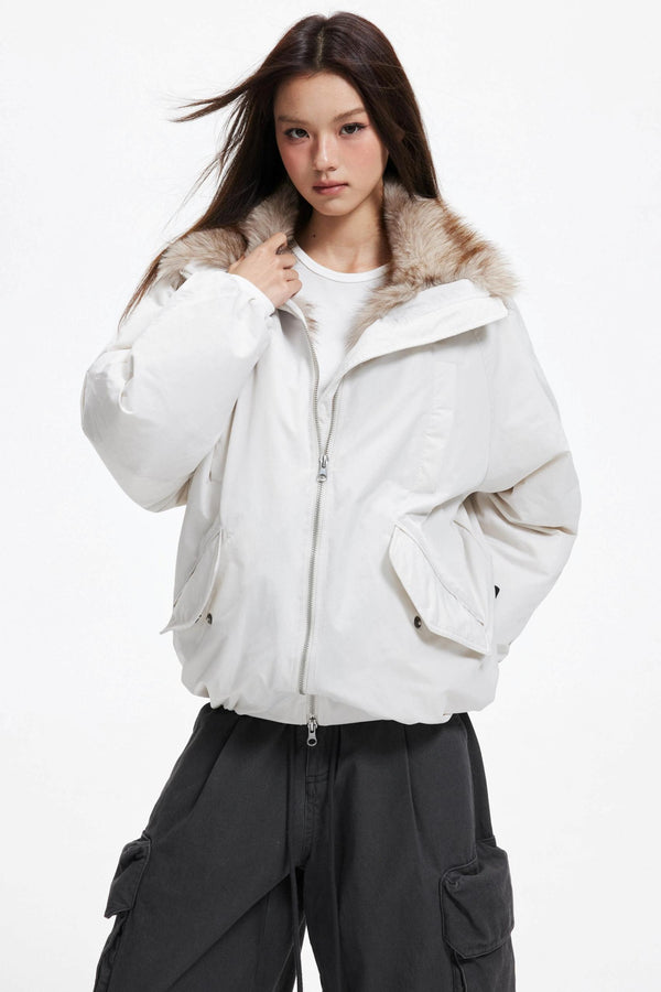 Winter Plush Fur Down Jacket