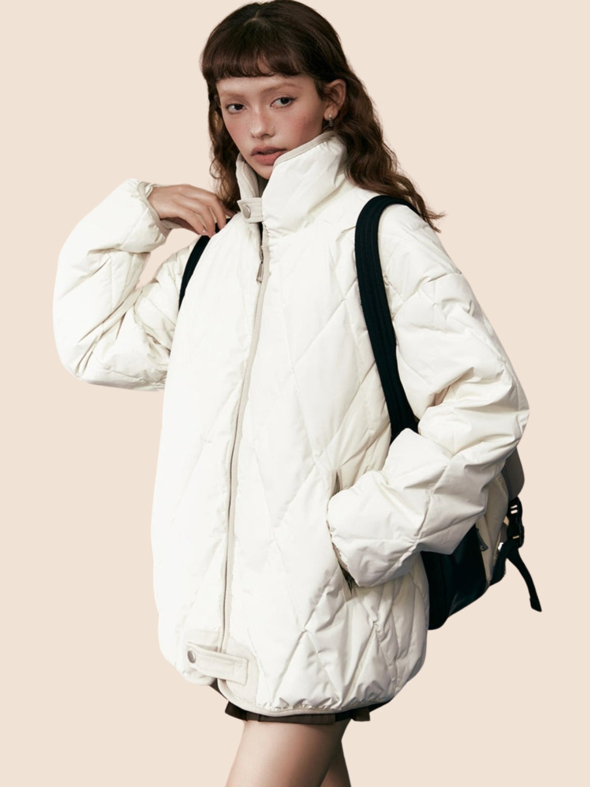 Long-sleeved Loose Down Jacket