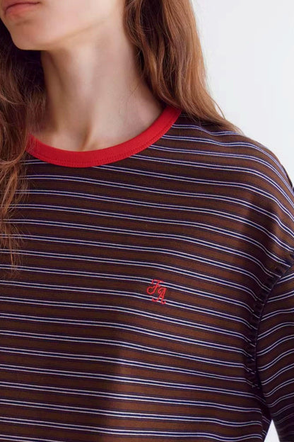 컬러 블록 스트라이프 스웨터