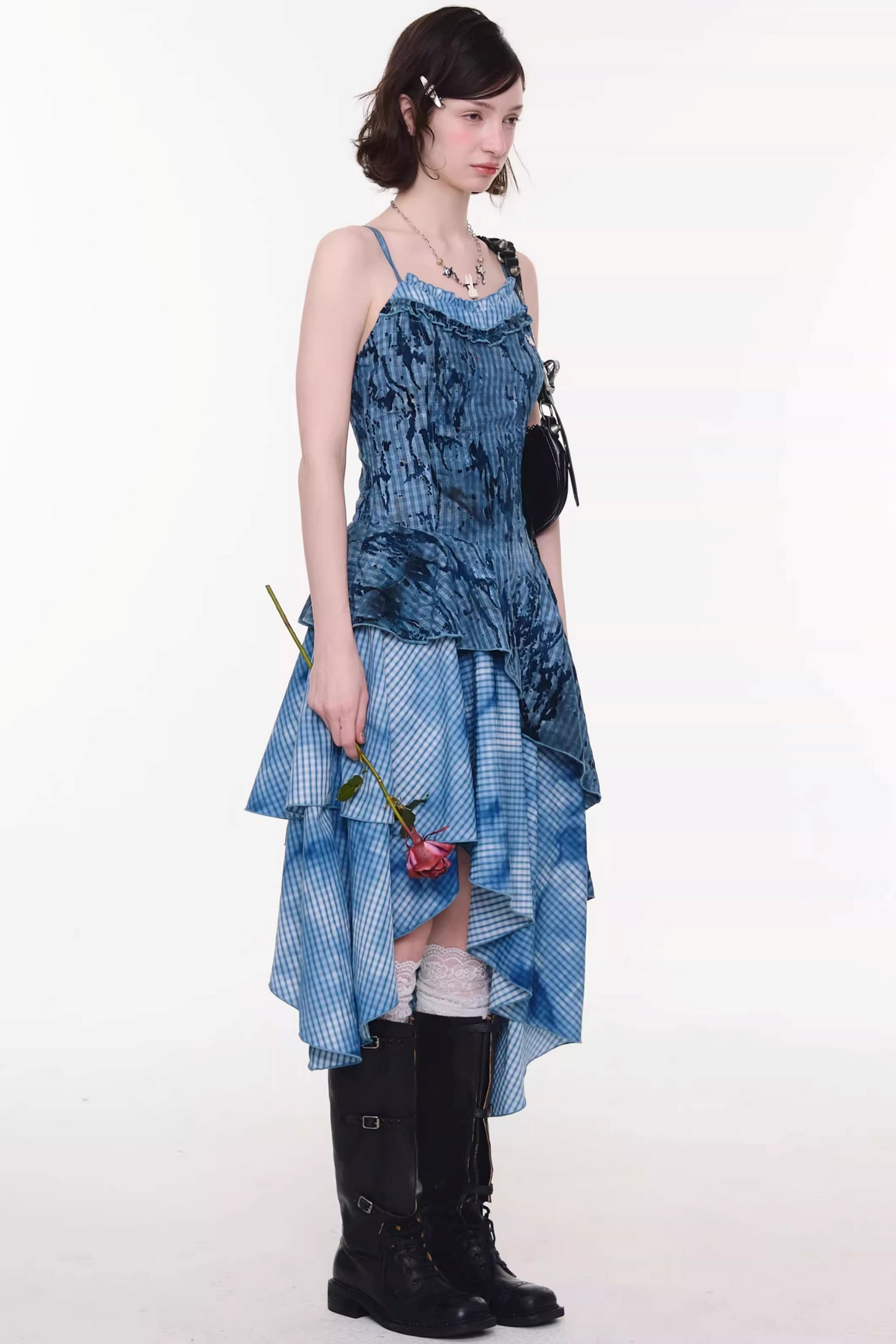 Night Mist Plaid Dress