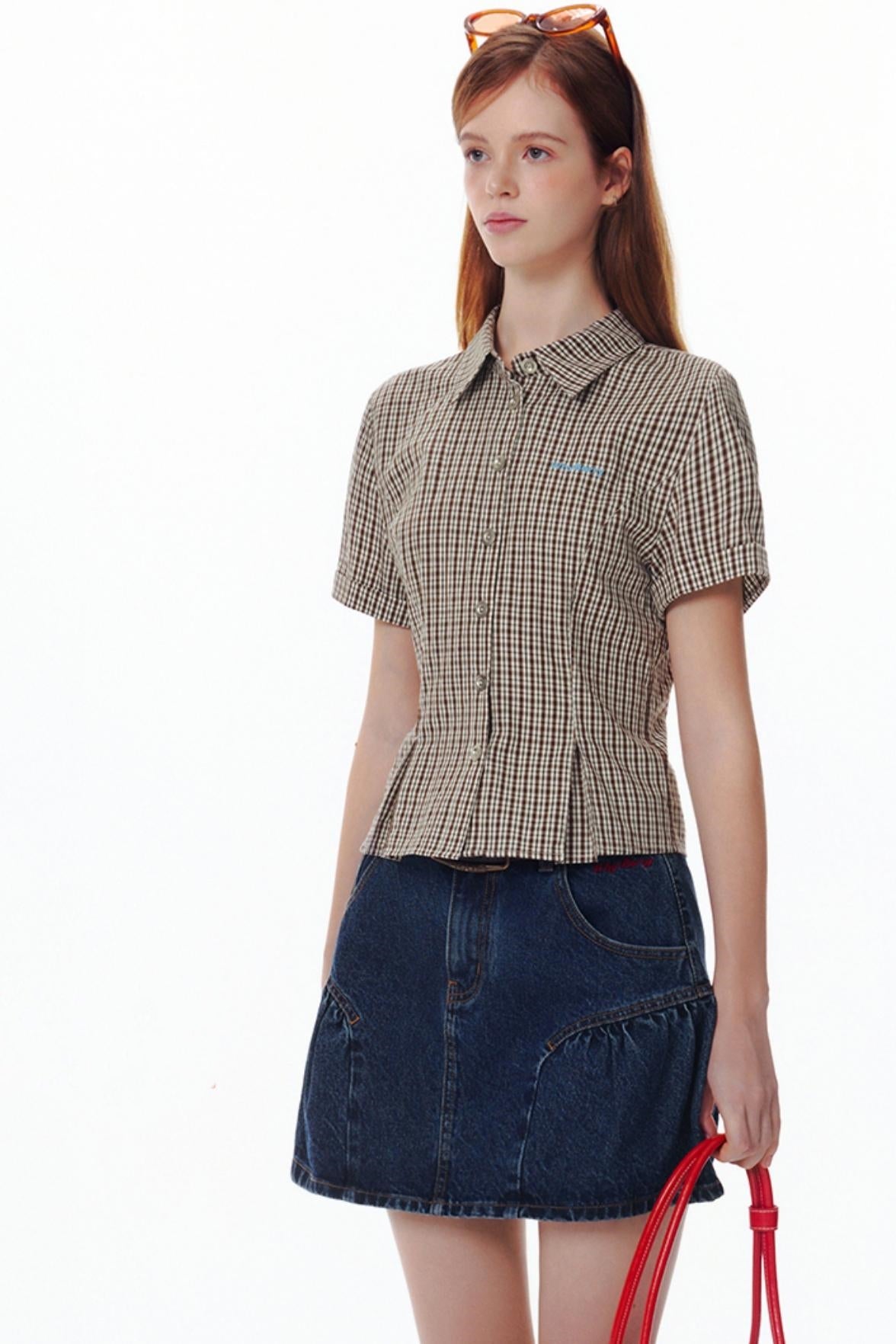 Summer Encounter Pink Check Shirt