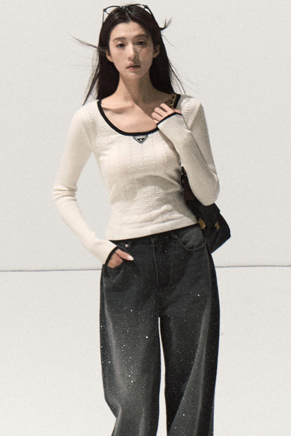 Wool Slim-Fitting Knitwear Sweater