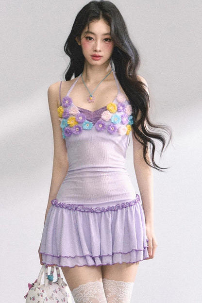 Floral One-Shoulder Summer Dress