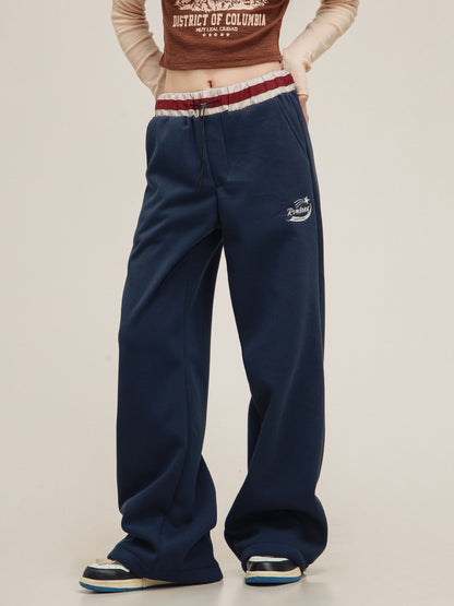 panelled waistband contrast sweat pants