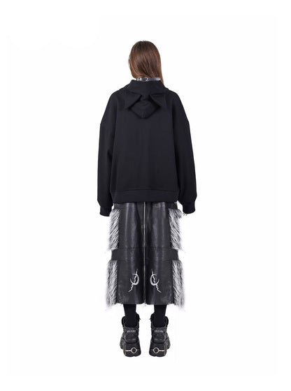 Hooded Genderless Basic Coat